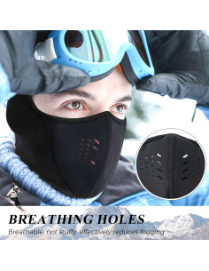 WTACTFUL 2-Pack Máscara Térmica Transpirable para Invierno 2