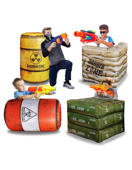 Paquete 4 Inflatables de Combate NINOSTAR para Niños