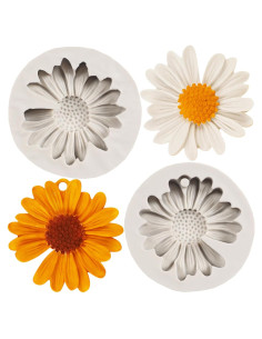 Moldes de Silicona para Fondant FCKEMLDS - Set de 2 Crisantemo