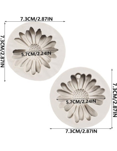 Moldes de Silicona para Fondant FCKEMLDS - Set de 2 Crisantemo 2