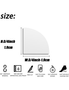 Moldura Flexible Autoadhesiva Ynotus 401.3cm Blanco para Esquinas 2