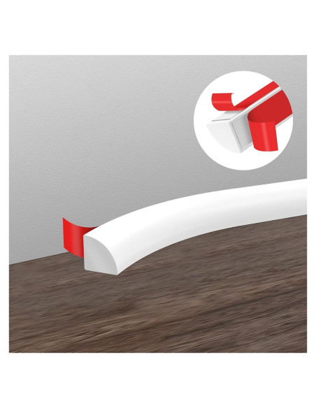 Moldura Flexible Autoadhesiva KYDRAGON 304.8 cm Blanca