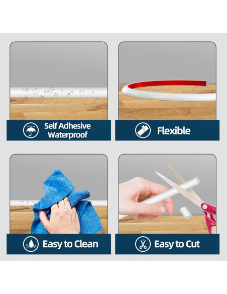 Moldura Flexible Autoadhesiva KYDRAGON 304.8 cm Blanca