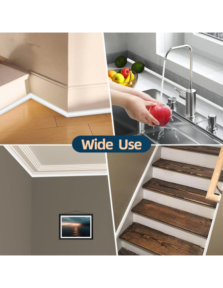 Moldura Flexible Autoadhesiva KYDRAGON 304.8 cm Blanca