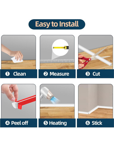 Moldura Flexible Autoadhesiva KYDRAGON 304.8 cm Blanca