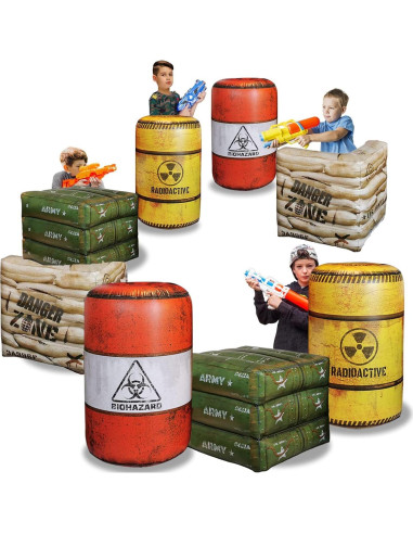 Paquete 4 Inflatables de Combate NINOSTAR para Niños