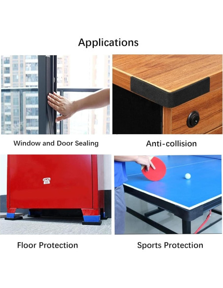 Tiras de goma sólida autoadhesiva Salimhib 4" x 3m x 0.3175cm Tiras de goma sólida autoadhesiva Salimhib 4" x 3m x 0.3175cm