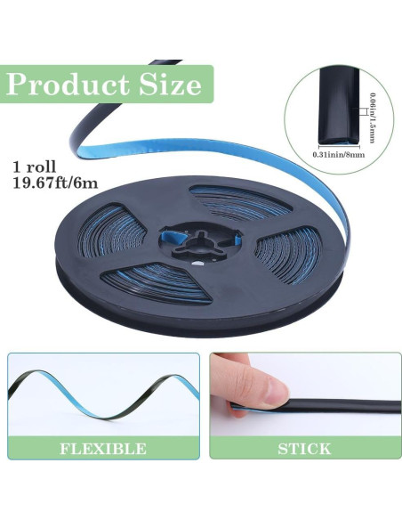 Cinta de Sellado Autoadhesiva GORGECRAFT 6m Negra PVC