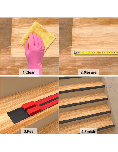 Protector de Borde de Escalera Jaspond 3.05m Antideslizante