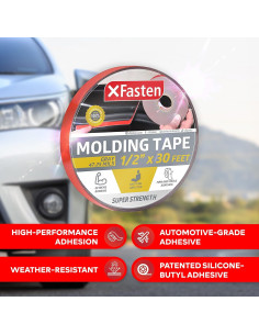 Cinta de Moldeo Automotriz XFasten 1.27 cm x 9.14 m Doble Cara 2