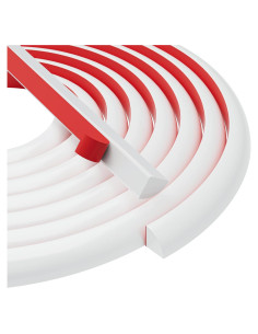 Moldura Flexible de Esquina Redonda Zehiels 198 cm Silicona Blanca