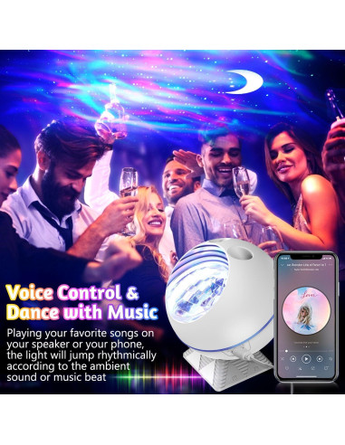 Proyector de Estrellas Lazenry BL-XK04 Luz Nocturna 54 Modos