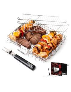 Cesta de Parrilla SHIZZO de Acero Inoxidable 1.43 kg
