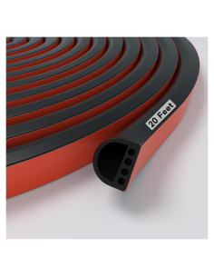 Burlete Autoadhesivo de Silicona SNSTEK 6.1m Negro 9.5x6.4mm