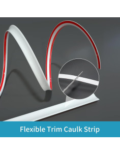 Tira de Sellador Flexible NeatiEase 1.27cm x 5m Autoadhesiva Blanca 2