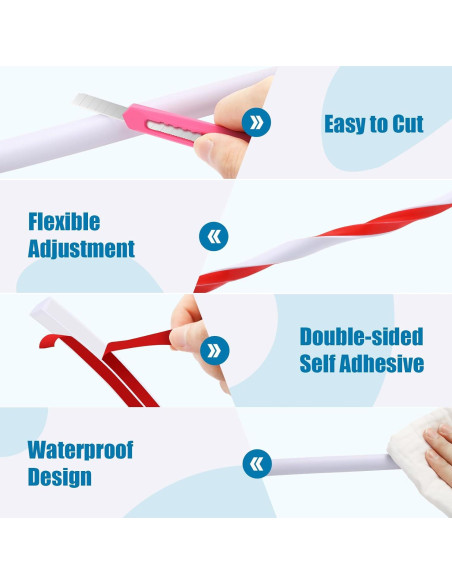 Moldura Cuarterón Flexible Autoadhesiva WYFWFDF 150 cm Blanco