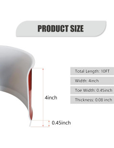 Moldura de Zócalo Flexible Autoadhesiva Salimhib 3.05m Blanco 2