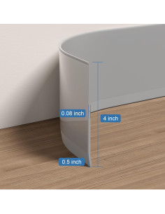 Moldura de Zócalo Autoadhesiva Frantie 6.1m Vinilo Flexible 2