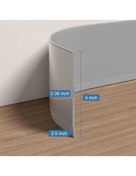 Moldura de Zócalo Autoadhesiva Frantie 6.1m Vinilo Flexible Moldura de Zócalo Autoadhesiva Frantie 6.1m Vinilo Flexible