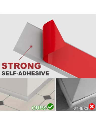 Moldura de Zócalo Autoadhesiva Frantie 6.1m Vinilo Flexible