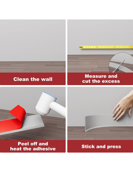 Moldura de Zócalo Autoadhesiva Frantie 6.1m Vinilo Flexible Moldura de Zócalo Autoadhesiva Frantie 6.1m Vinilo Flexible