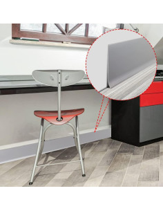 Moldura de Zócalo Flexible Autoadhesiva LSGCQ 10cm x 6m Gris 2