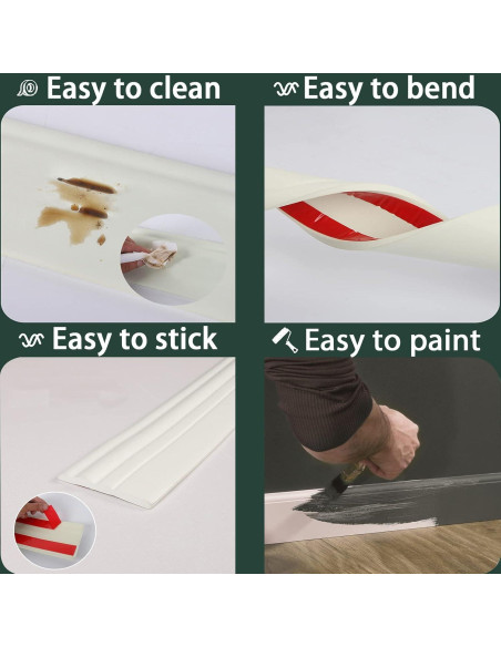 Moldura de Base Autoadhesiva Gaahing 5m x 10cm Impermeable