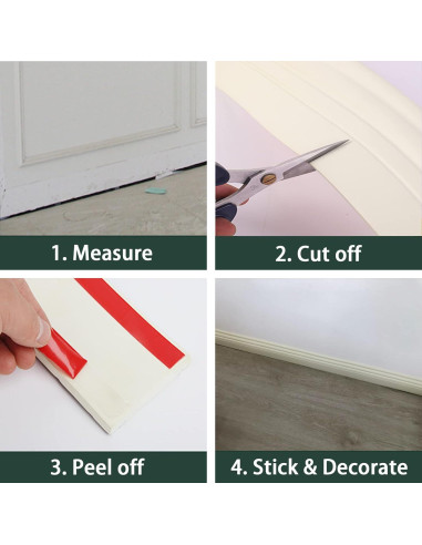 Moldura de Base Autoadhesiva Gaahing 5m x 10cm Impermeable