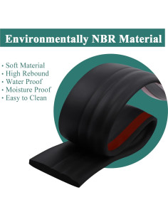 Moldura de Base Autoadhesiva Yefanxi 5.0m Goma Impermeable 2