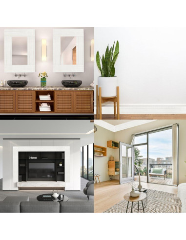 Moldura de Corona Autoadhesiva CRASPIRE 3D Blanca 88x8cm