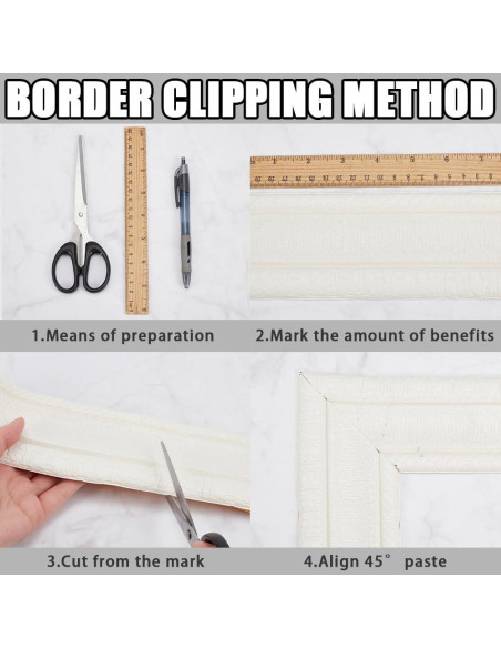 Moldura de Corona Autoadhesiva CRASPIRE 3D Blanca 88x8cm