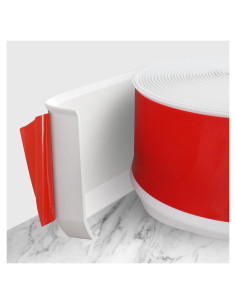 Moldura de Zócalo Flexible Stickgoo 10 cm x 6.1 m Blanca