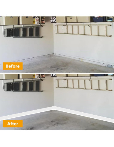 Moldura de Zócalo Flexible Stickgoo 10 cm x 6.1 m Blanca