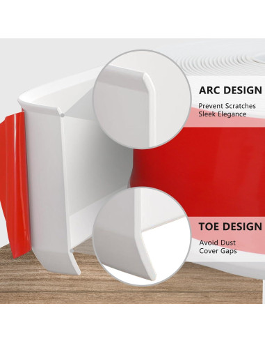 Moldura de Zócalo Flexible Stickgoo 10 cm x 6.1 m Blanca