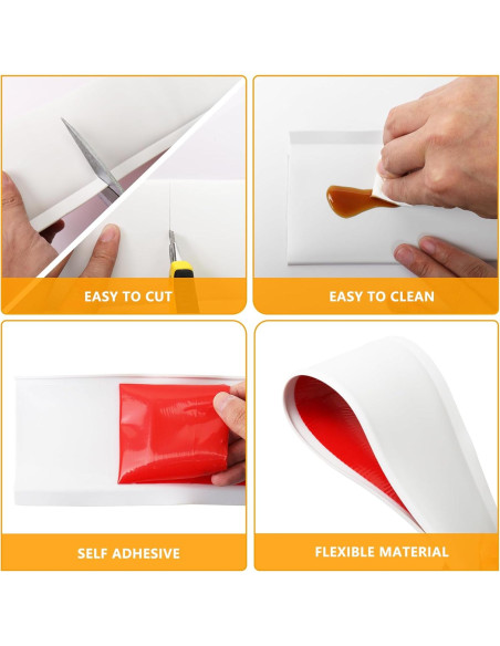 Moldura de Zócalo Flexible Stickgoo 10 cm x 6.1 m Blanca