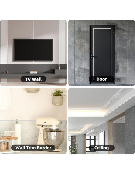 Moldura Autoadhesiva JSIWOTH 2.99 m Blanca Pintable Flexible