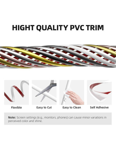 Moldura Autoadhesiva JSIWOTH 2.99 m Blanca Pintable Flexible