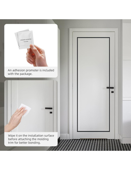 Moldura Autoadhesiva JSIWOTH 2.99 m Blanca Pintable Flexible