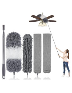 Kit Plumero Microfibra UIMO Extensible 30-100 cm 5 Pzs