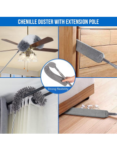 Kit Plumero Microfibra UIMO Extensible 30-100 cm 5 Pzs 2