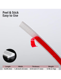 Moldura autoadhesiva Trimold 5m x 3.3cm PVC Blanco 2