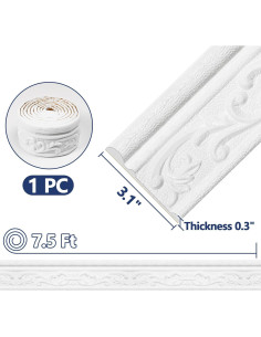 Frontera de Papel Tapiz Autoadhesiva Orgthin 228.6x7.87cm 2