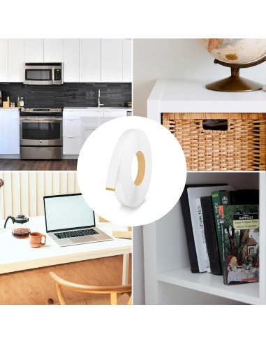 Banda de Borde de PVC Blanca Autoadhesiva 1.9 cm x 7.62 m
