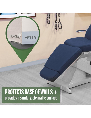 Base de Pared de Vinilo M-D 4x60 Pies Autoadhesiva Negra