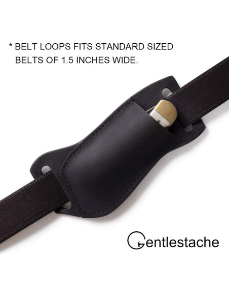 Funda de Cuchillo de Piel Gentlestache Negra 17x6.4cm EDC