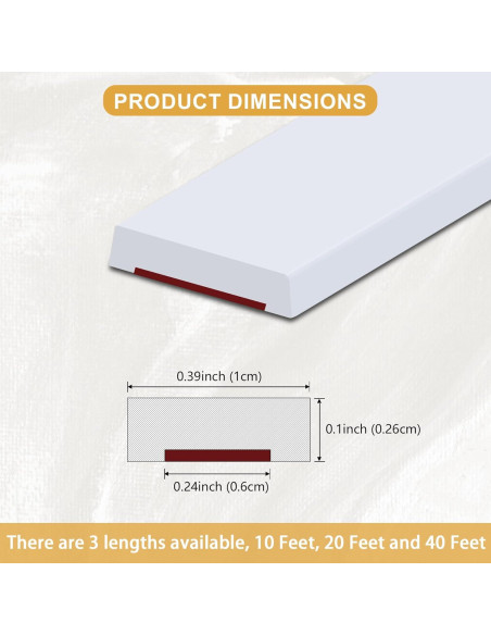 Moldura autoadhesiva Soengsau 3.05m PVC blanco para azulejos
