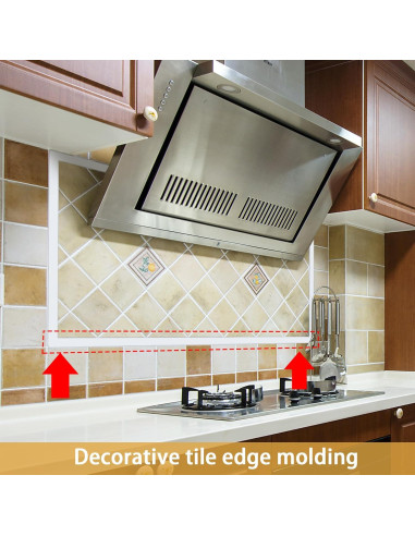 Moldura autoadhesiva Soengsau 3.05m PVC blanco para azulejos