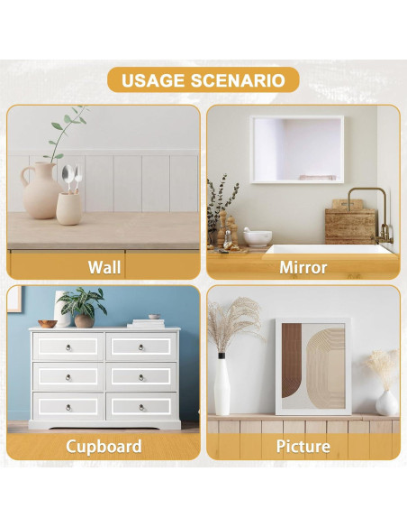 Moldura autoadhesiva Soengsau 3.05m PVC blanco para azulejos