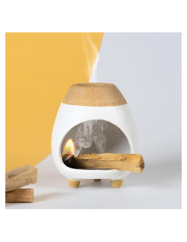 Soporte para Palo Santo Cerámica Hecho a Mano 9.4x8.4 cm