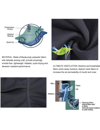 Balaclava KOOYU Unisex A Prueba de Viento y Polvo Negra